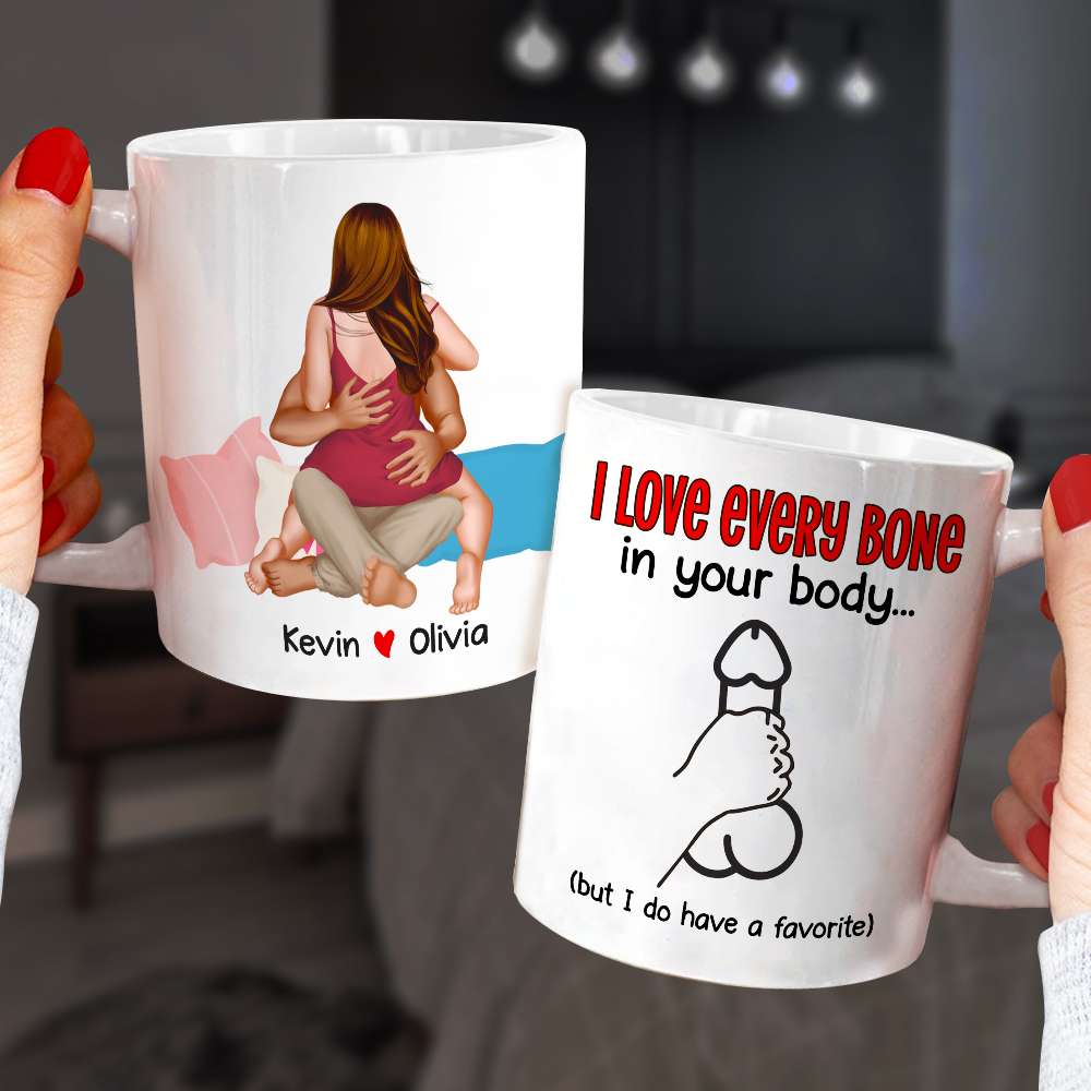 Personalized Love Mug for Couples - I Love Every Bone In Your Body Coffee Mug PopCulturePrints