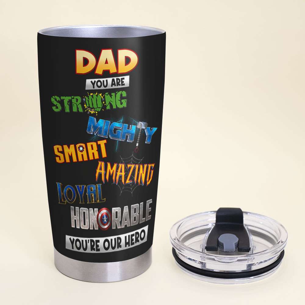 Super Dad Personalized Tumbler - Hero Design