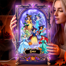 Load image into Gallery viewer, “Enchant Your Sisterhood This Halloween!” - Spellbound Halloween Light Box - Personalized Gift for Sisters, Friends, and Halloween Lovers Light Box PopCulturePrints
