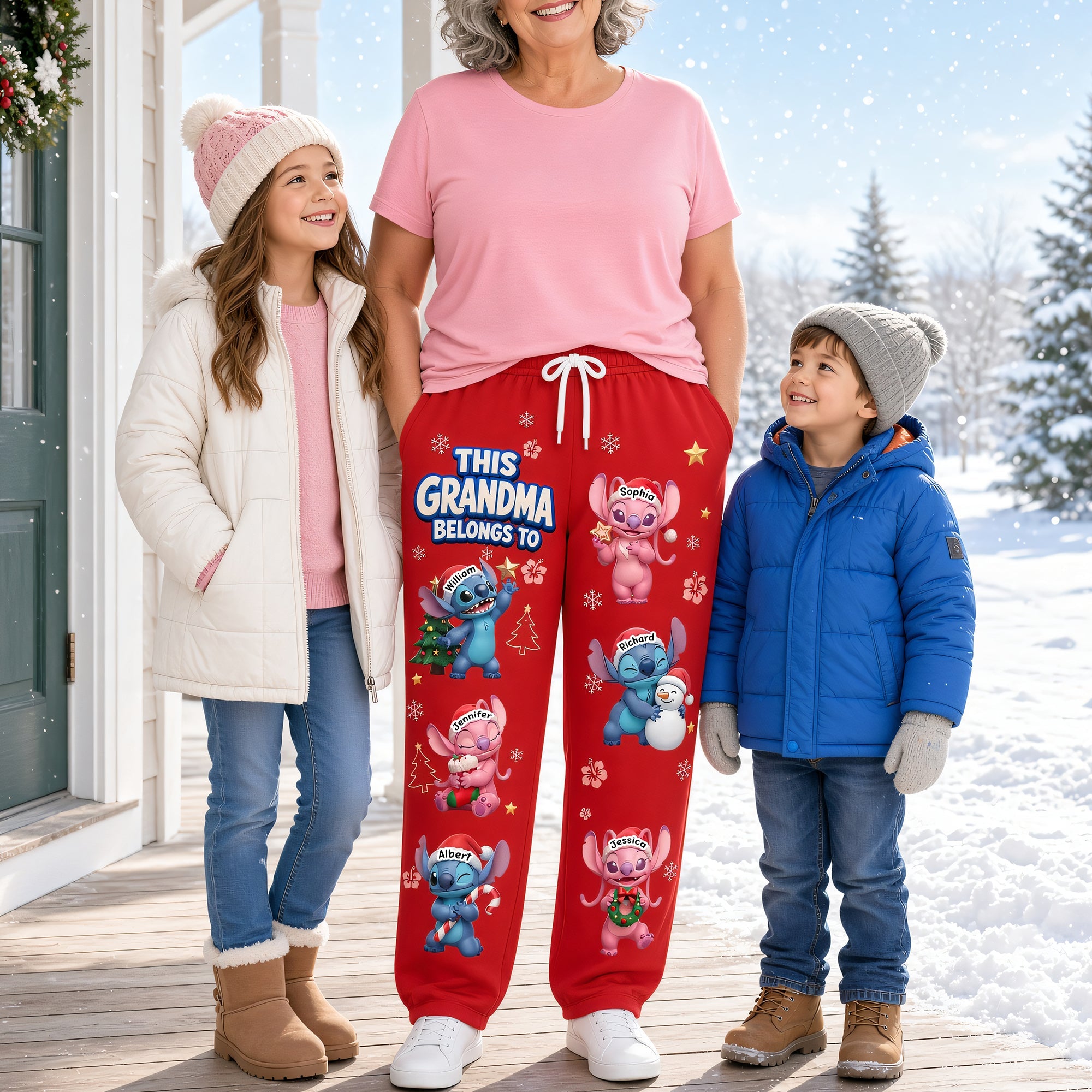This MOM Belongs To - Cozy Holiday Christmas Sweatpants - Personalized Gifts For Grandma Shorts and Pants PopCulturePrints