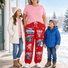 Load image into Gallery viewer, This MOM Belongs To - Cozy Holiday Christmas Sweatpants - Personalized Gifts For Grandma Shorts and Pants PopCulturePrints
