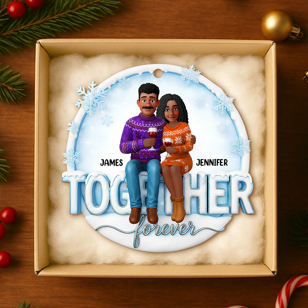 Together Forever Christmas Ornament - Personalized Gifts for Couples Ornament PopCulturePrints