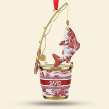 Load image into Gallery viewer, Hooked on Joy: Personalized Fishing Christmas Ornament - Custom Gift for Fishing Lovers, Adventurers, and Friends Ornament PopCulturePrints
