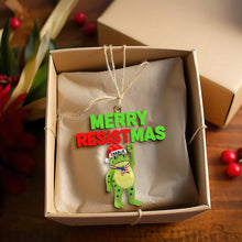 Load image into Gallery viewer, Merry Resistmas Ornament - Customizable Christmas Gift for Everyone Ornament PopCulturePrints
