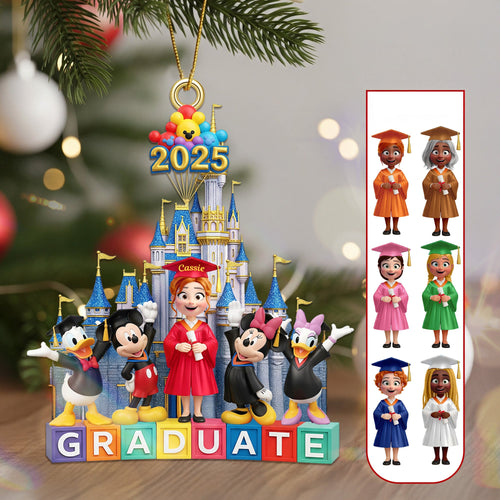 Celebrate Your Grad - Personalized Graduation Christmas Ornament Ornament PopCulturePrints