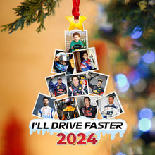 Load image into Gallery viewer, Personalized Racing Fan Christmas Ornament - Custom Photo Gift
