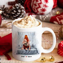 Load image into Gallery viewer, Personalized Cozy Couple Christmas Mug - Fun and Festive Valentine&#39;s Day Gifts Coffee Mug PopCulturePrints
