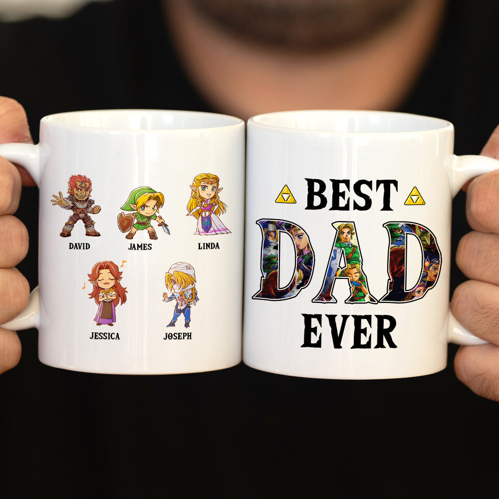 Personalized Best Dad Ever Coffee Mug - Pop Culture Characters