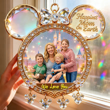Load image into Gallery viewer, "Happiest Mom on Earth" - Love You Mom Suncatcher - Custom Photo Gifts for Mothers Ornament PopCulturePrints
