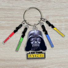 Load image into Gallery viewer, Personalized Father&#39;s Day Light Sword Keychain Keychains PopCulturePrints
