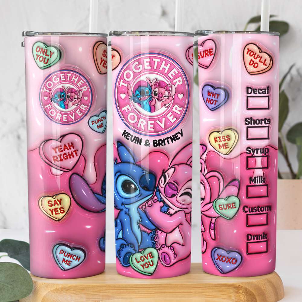 Together Forever Personalized Tumbler for Couples Tumbler Cup PopCulturePrints