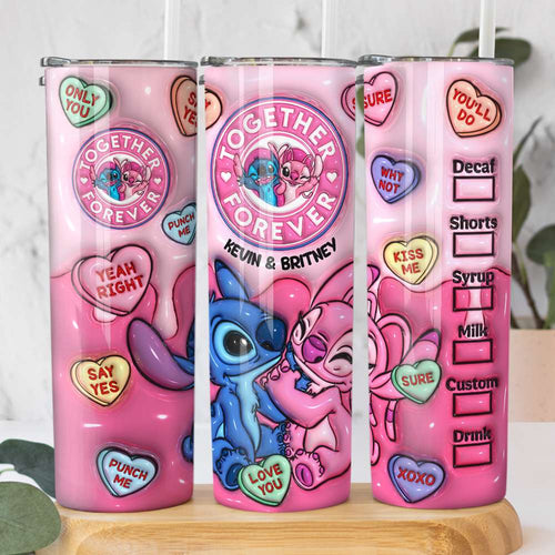 Together Forever Personalized Tumbler for Couples Tumbler Cup PopCulturePrints