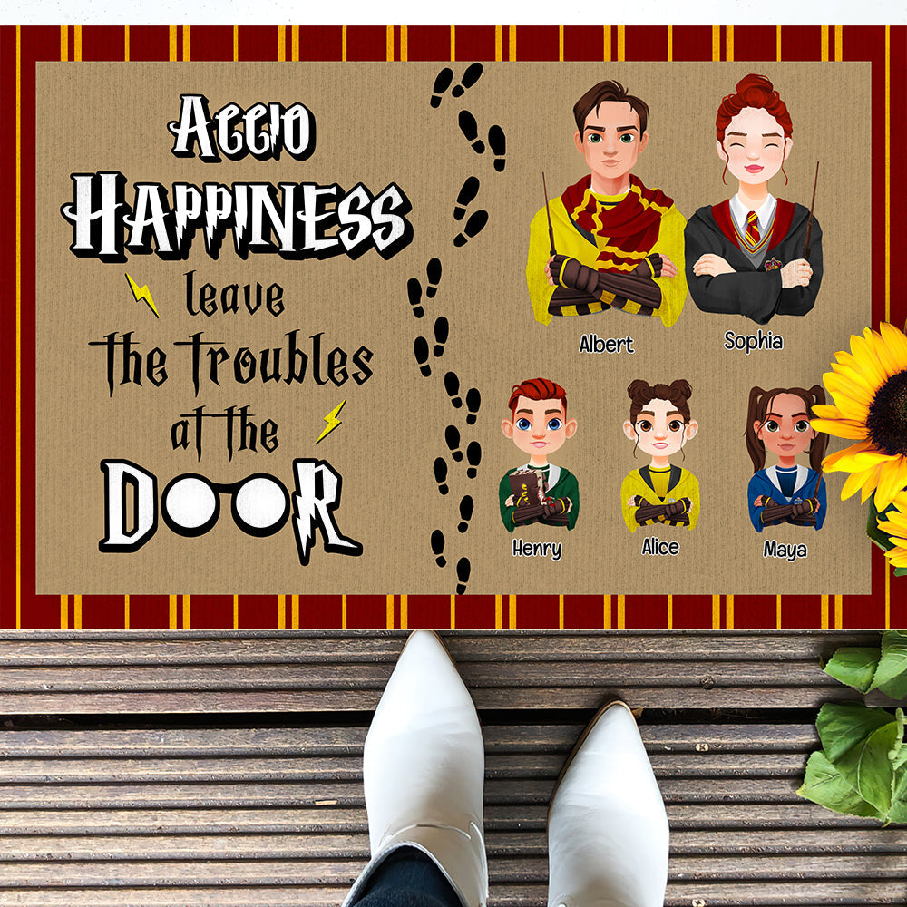 Custom Wizard Family Doormat - Personalized Gifts for Magical Families