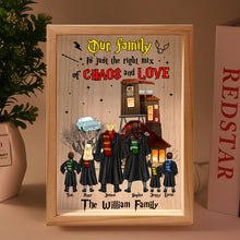 Load image into Gallery viewer, Personalized Wizarding Family Print - Chaos and Love Theme
