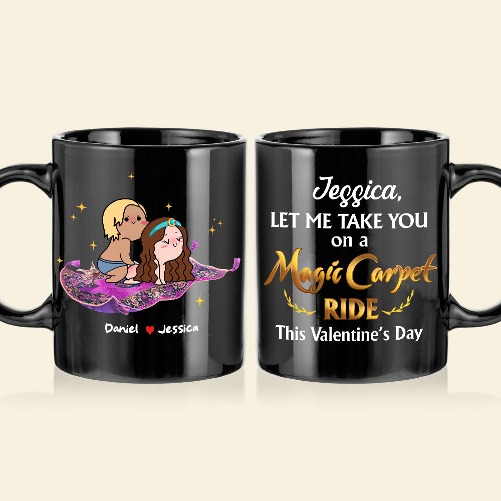 Personalized Magic Carpet Ride Couple Mug - Unique Valentine's Day Gifts for Couples Coffee Mug PopCulturePrints