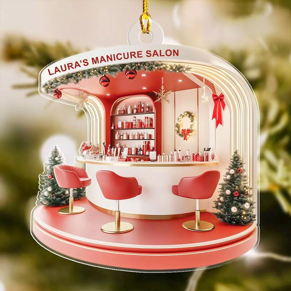 Personalized Nail Salon Acrylic Ornament for Her Ornament PopCulturePrints