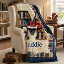 Load image into Gallery viewer, "Unleash Your Imagination with a Cozy Touch" - Fantasy Book Dragon Blanket, Personalized Gift for Book Lovers Blanket PopCulturePrints

