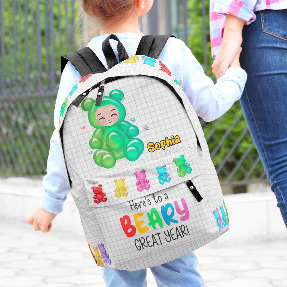 Beary Great Year Personalized Kids Backpack Backpack PopCulturePrints