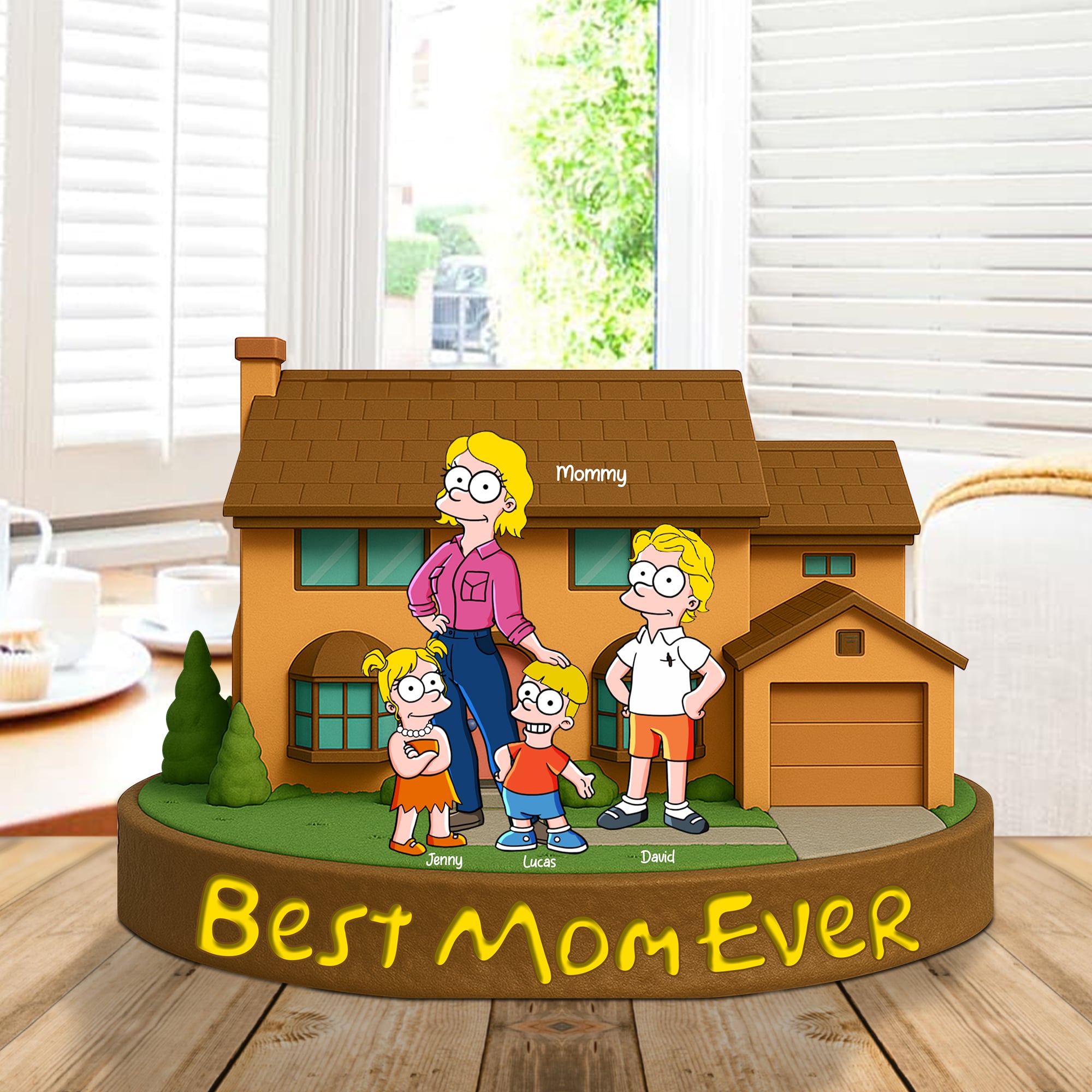 Best Mom Ever - Personalized Custom Plaque for Moms Shaped Plaques PopCulturePrints