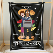 Load image into Gallery viewer, Personalized Couple Blanket - The Lovers Design Blanket PopCulturePrints
