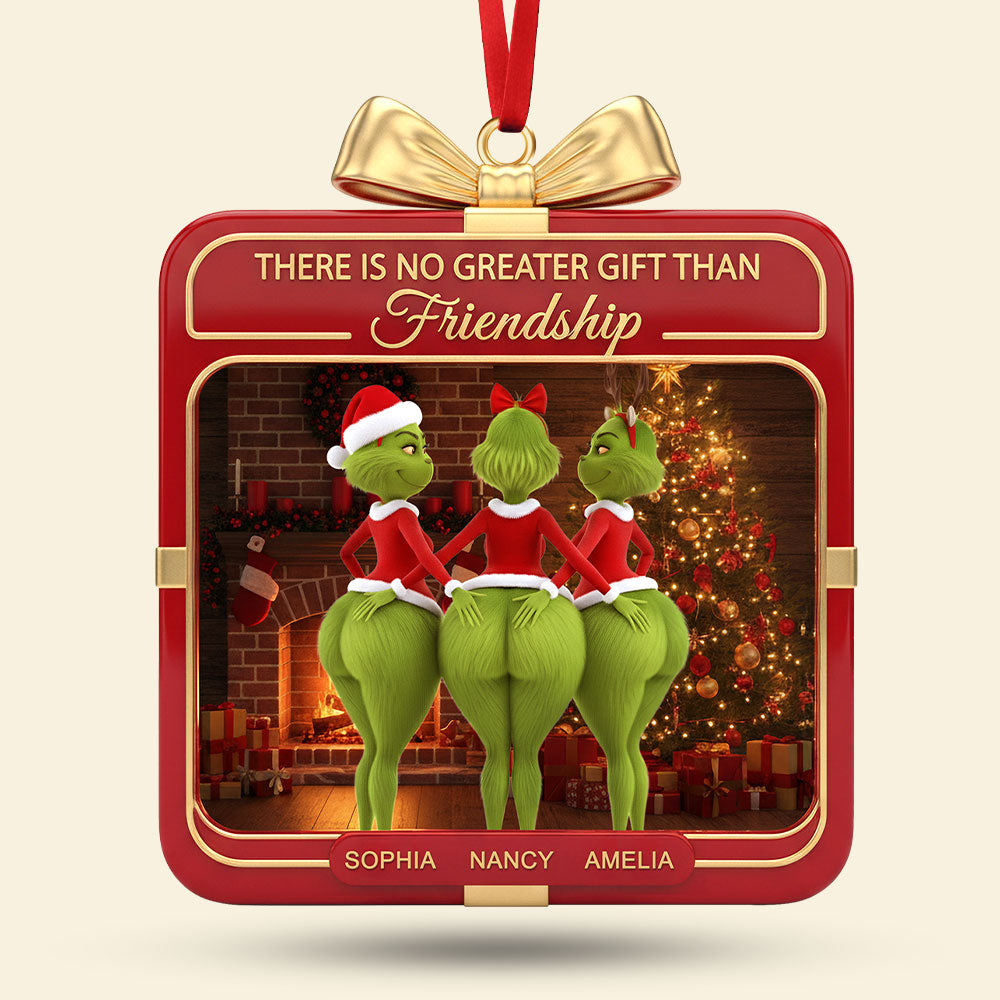 Friendship: The Greatest Gift - Personalized Christmas Ornament for Best Friends Ornament PopCulturePrints