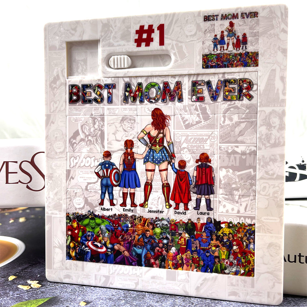 "Best Mom Ever" - Personalized Sliding Puzzle Gift for Mom, Grandma & More Sliding Puzzle PopCulturePrints