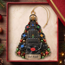 Load image into Gallery viewer, DJ Turntable Christmas Ornament - Personalized Gifts For Music Lovers 03NATI140826 Ornament PopCulturePrints
