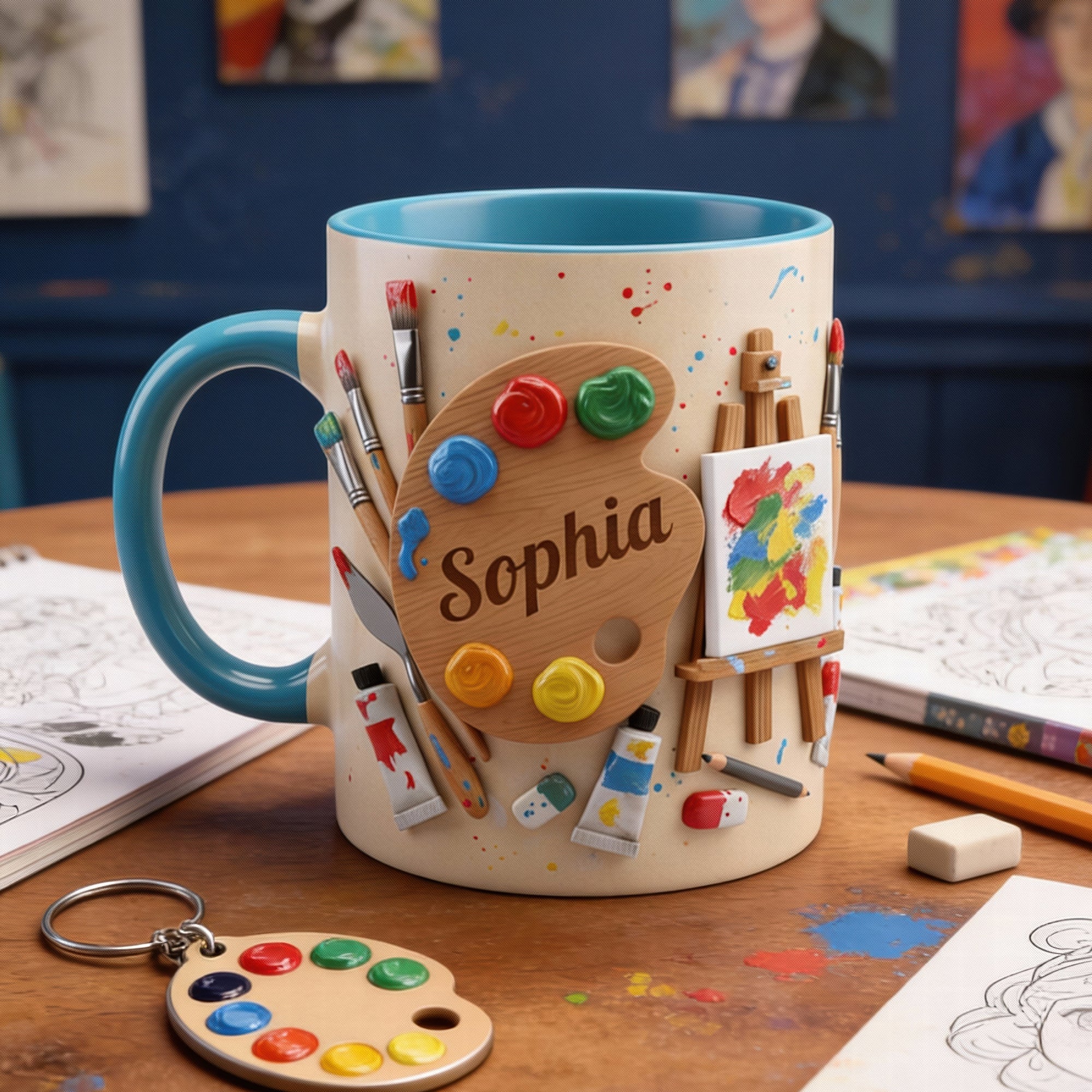 “Create Your Masterpiece!” Personalized Artist Coffee Mug - Custom Gift for Painting Lovers Coffee Mug PopCulturePrints