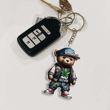 Load image into Gallery viewer, Personalized Teddy Bear Keychain for Pop Culture Enthusiasts Keychains PopCulturePrints
