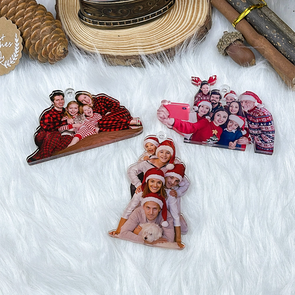 Personalized Family Photo Ornaments - Holiday Edition Ornament PopCulturePrints