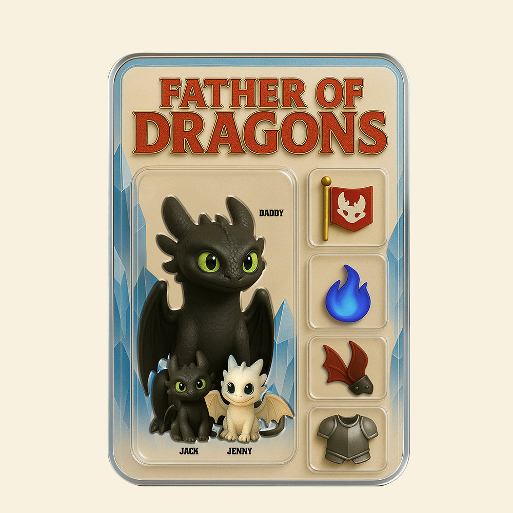 “Father of Dragons” - Personalized Acrylic Plaque - Unique Gift for Dad and Grandpa Shaped Plaques PopCulturePrints