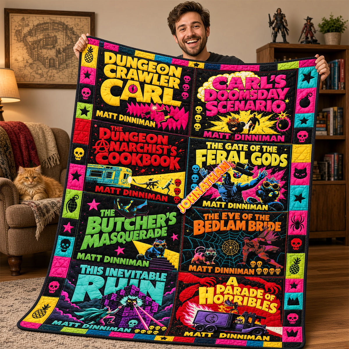 “Unleash Your Adventure Spirit” - Survival Challenge Blanket - Personalized Gift for Gamers and Horror Fans Blanket PopCulturePrints