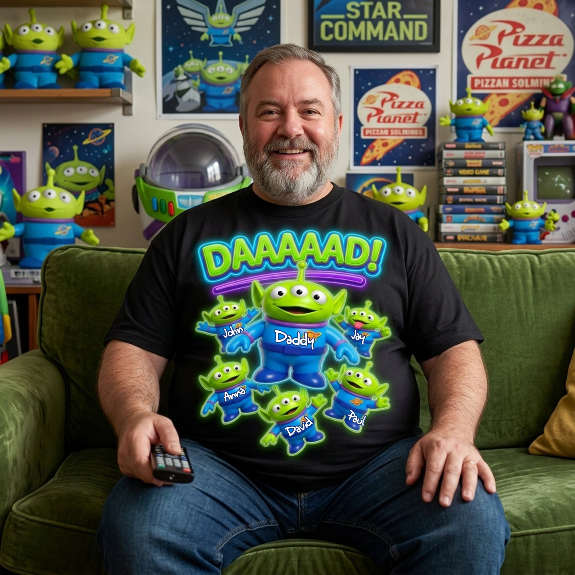 DAAAAD! - Personalized Awesome Dad Shirt - Unique Gifts for Dads and Grandpas Shirts PopCulturePrints
