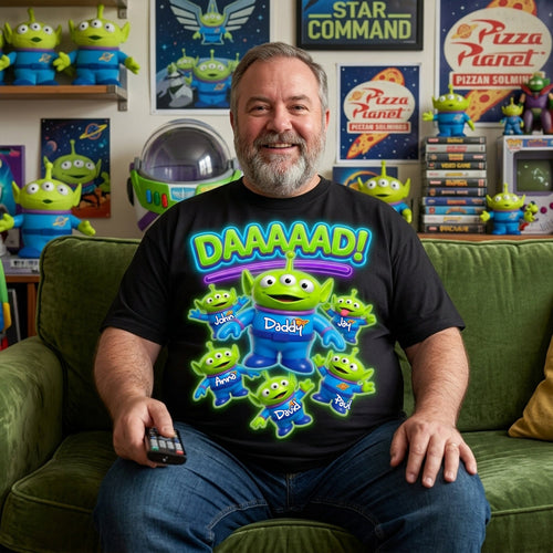 DAAAAD! - Personalized Awesome Dad Shirt - Unique Gifts for Dads and Grandpas Shirts PopCulturePrints