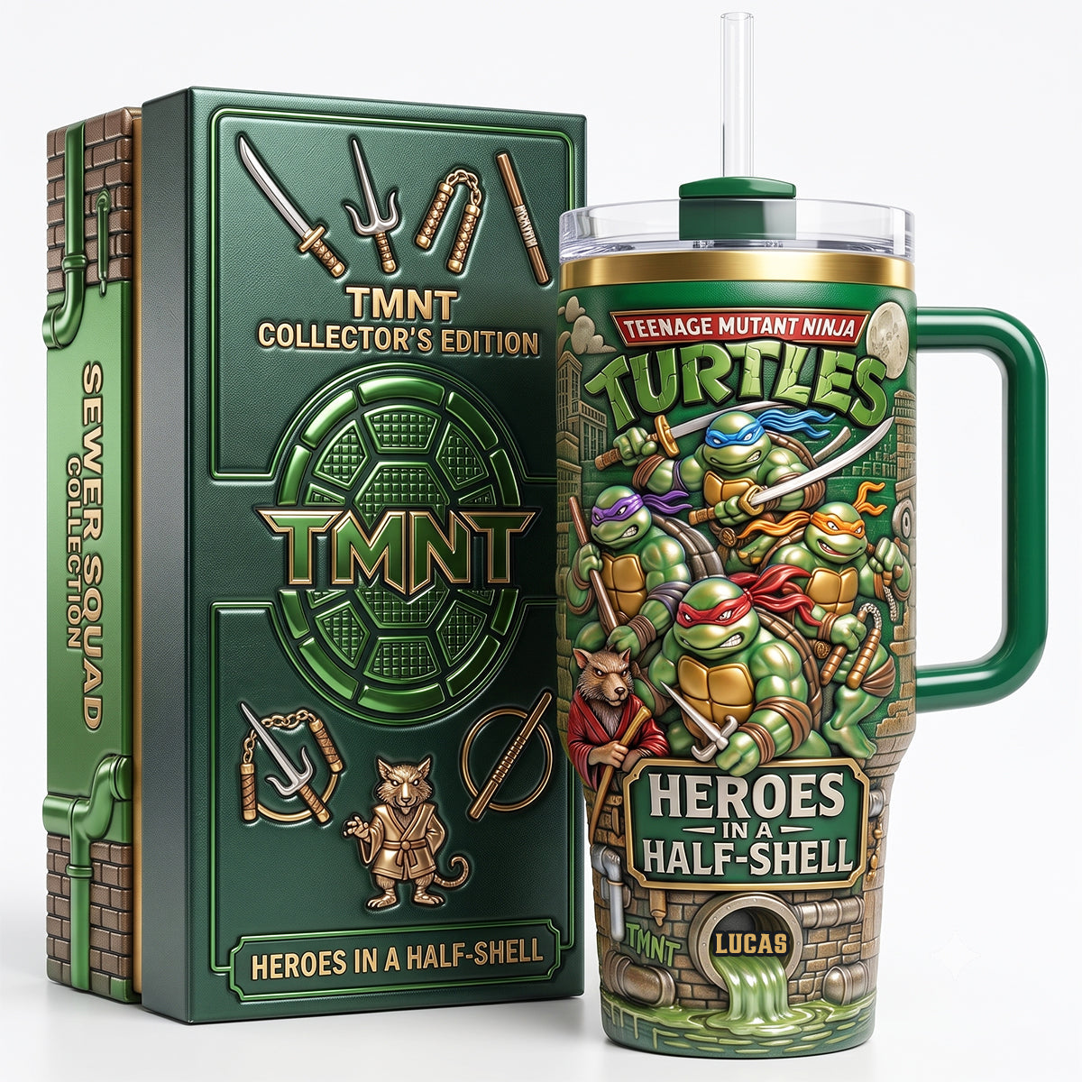 Heroes in a Half-Shell: Break Out Sewer 40oz Tumbler - Personalized Gift for TMNT Fans