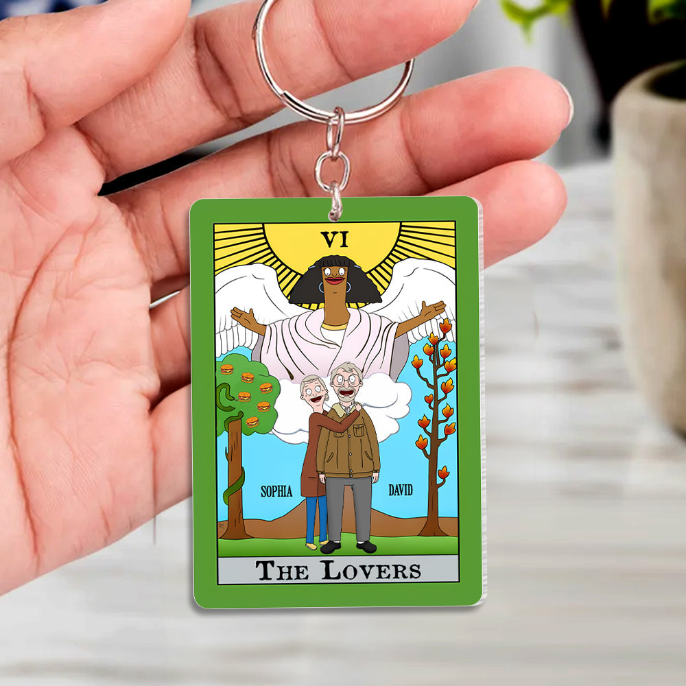 Personalized Couple Keychain - The Lovers Keychains PopCulturePrints