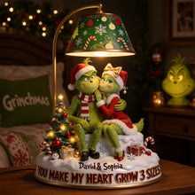 Load image into Gallery viewer, You Make My Heart Grow! - Love Couple Christmas Light Box, Personalized Gift for Couples Light Box PopCulturePrints
