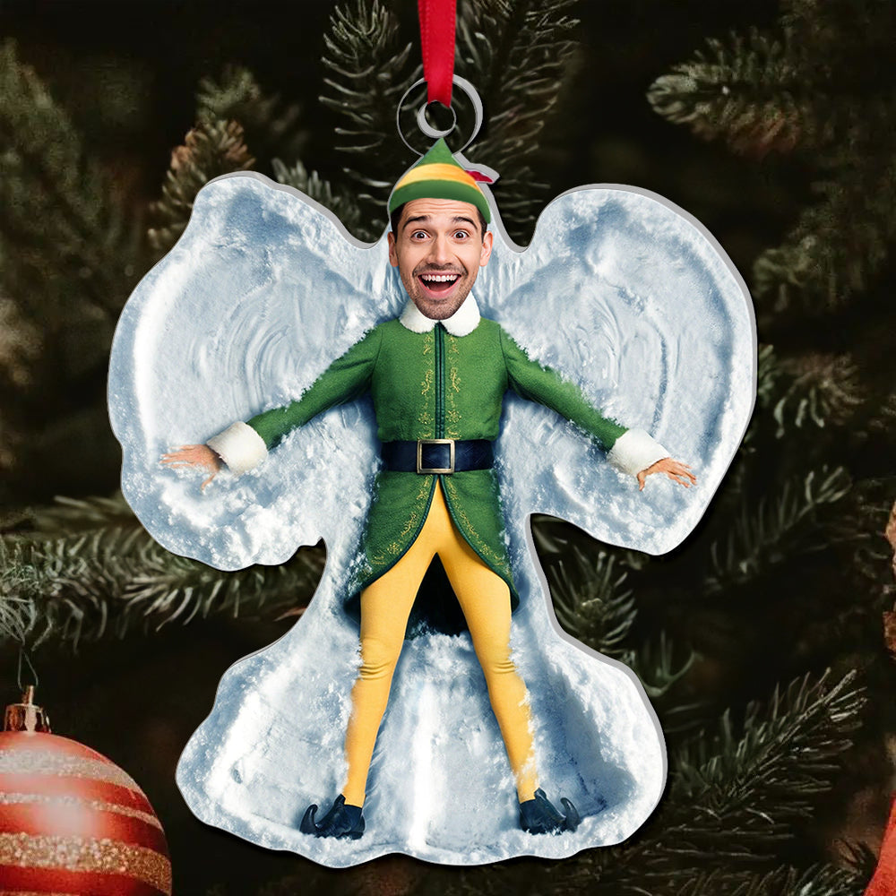 Custom Movie-Themed Christmas Ornaments - Personalized Elf Photo Gifts Ornament PopCulturePrints