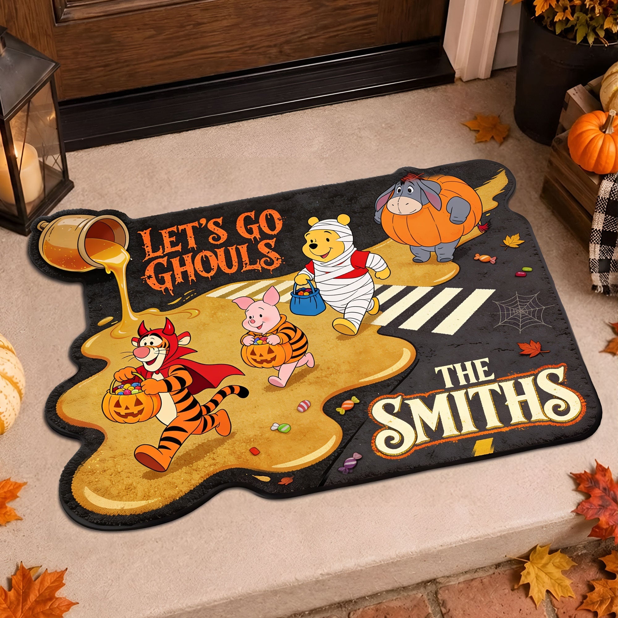 Let's Go Ghouls Custom Shaped Doormat - Personalized Gifts for Halloween Lovers Doormat PopCulturePrints