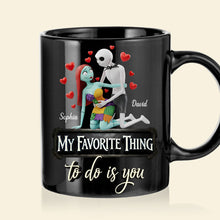 Load image into Gallery viewer, My Favorite Thing to Do Is You - Gothic Couple Personalized Coffee Mug Coffee Mug PopCulturePrints
