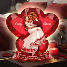 Load image into Gallery viewer, Our First Valentine's Day Light Box - Personalized Gift for Couples Light Box PopCulturePrints
