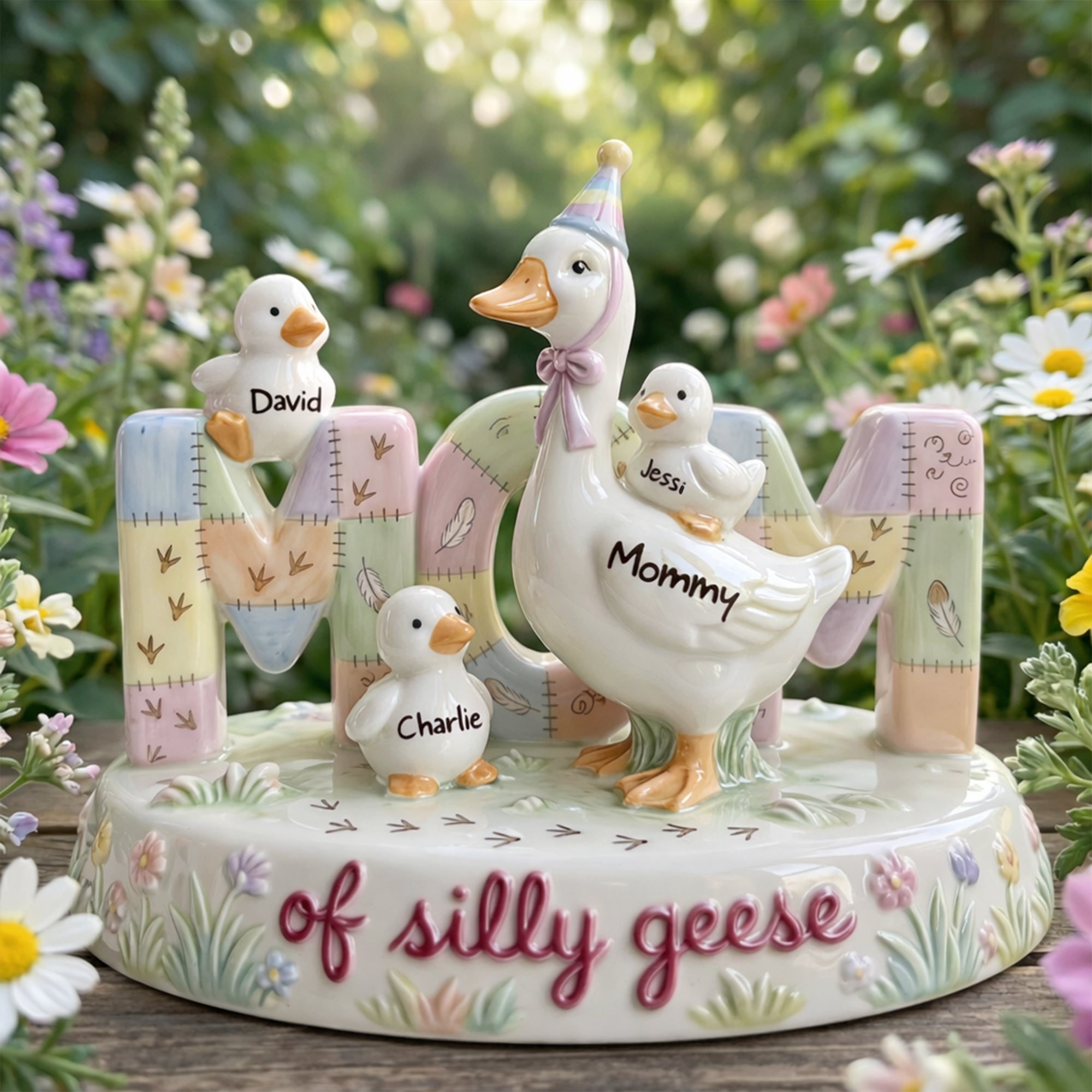 Mom Of Silly Goose - Personalized Gifts For Moms | Unique Custom Design Shaped Plaques PopCulturePrints