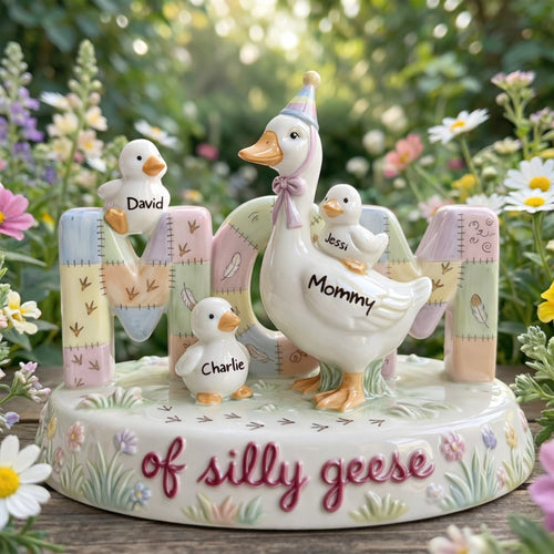 Mom Of Silly Goose - Personalized Gifts For Moms | Unique Custom Design Shaped Plaques PopCulturePrints