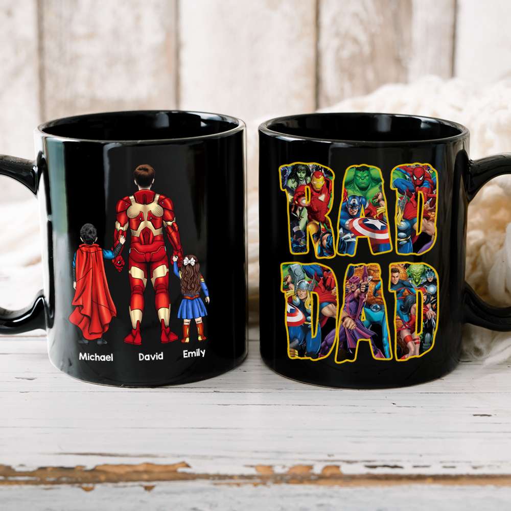 Superhero Dad Personalized Coffee Mug Coffee Mug PopCulturePrints
