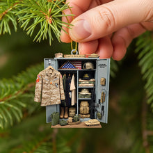 Load image into Gallery viewer, “Proud to Have Served” - Military Locker Acrylic Ornament - Personalized Gift for Veterans Ornament PopCulturePrints
