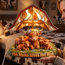 Load image into Gallery viewer, "This Mama Loves Her Herd" - Personalized Acrylic Light Box - Gift for Mom, Grandma, and Special Women Light Box PopCulturePrints
