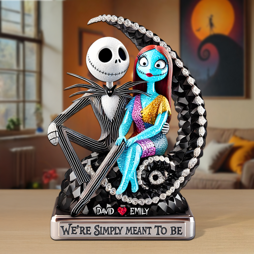 Haunting Sweethearts Acrylic Plaque - Personalized Gift for Couples Shaped Plaques PopCulturePrints