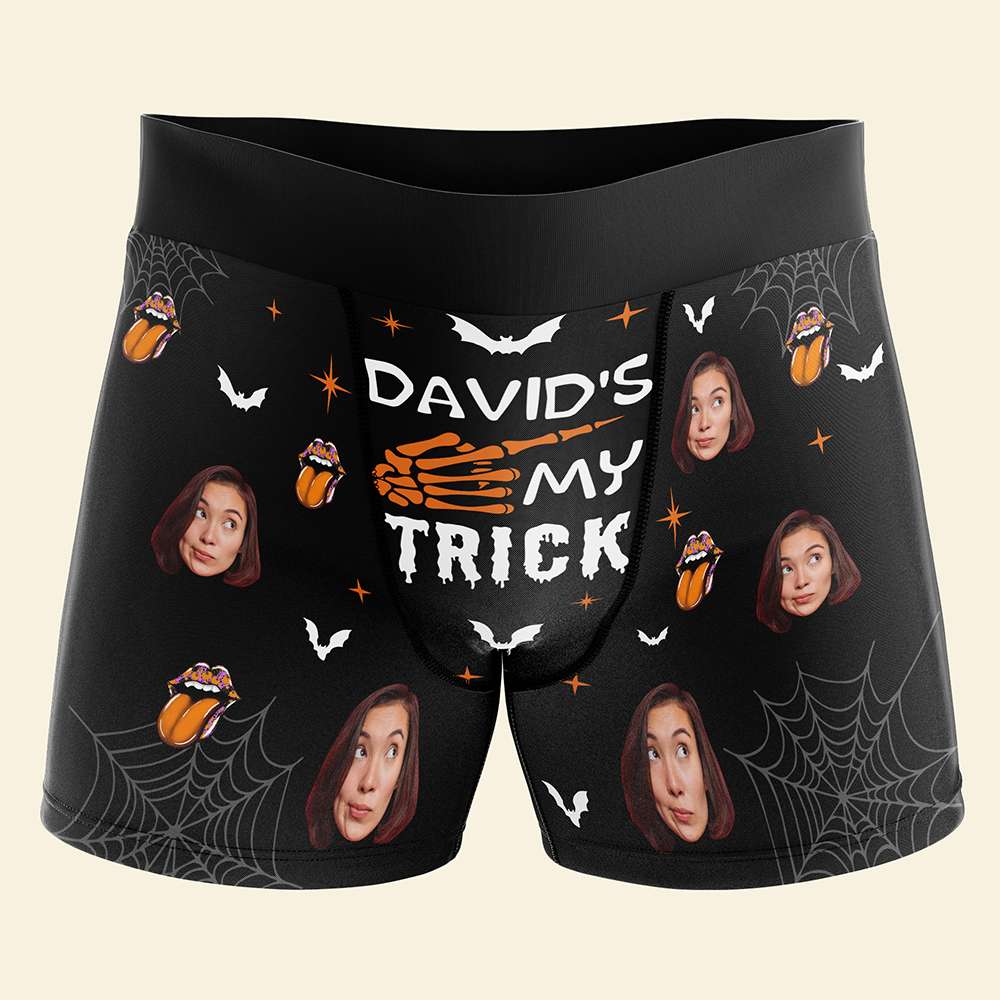 Custom Halloween Couples Boxer Briefs - Personalized Face Photo Gift Boxer Briefs PopCulturePrints