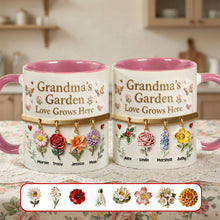 Load image into Gallery viewer, Grandma's Garden Coffee Accent Mug - Personalized Gift for Grandma Coffee Mug PopCulturePrints
