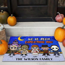 Load image into Gallery viewer, Personalized Spooky Family Halloween Doormat Doormat PopCulturePrints
